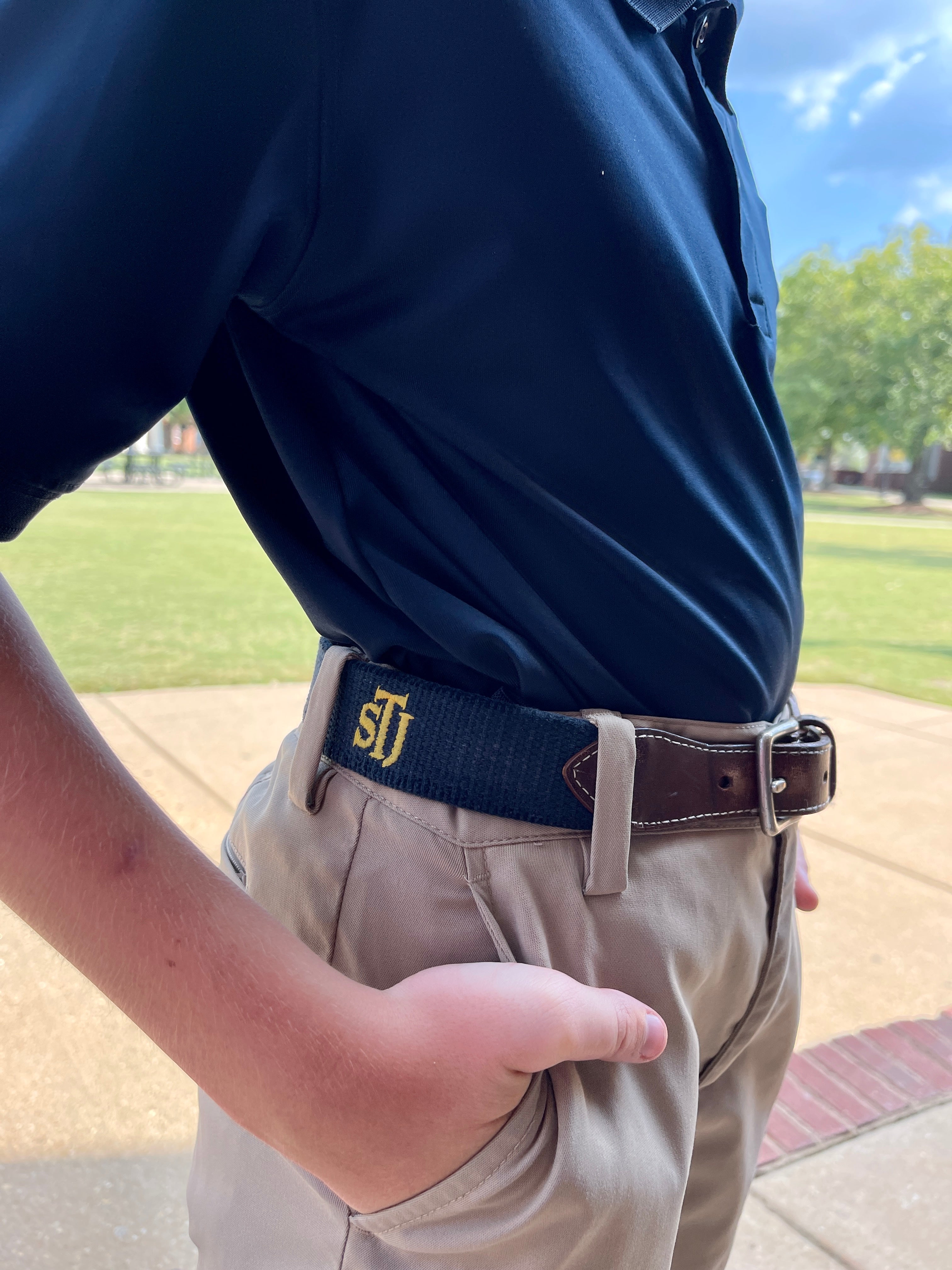 STJ Embroidered Belt