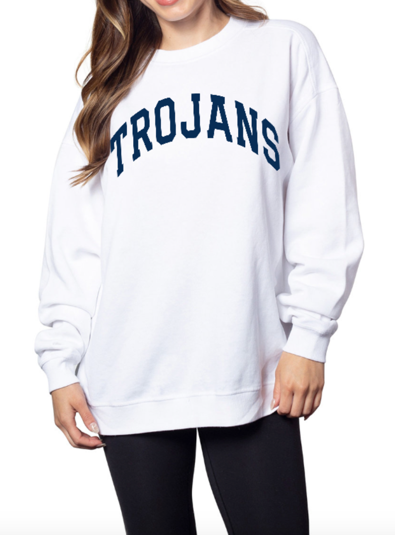 Relaxed Fit Trojans Cozy Soft Sweatshirt