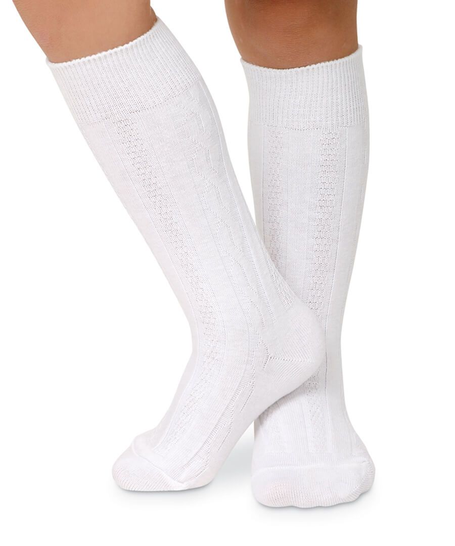 Jefferies Knee High Cable Socks
