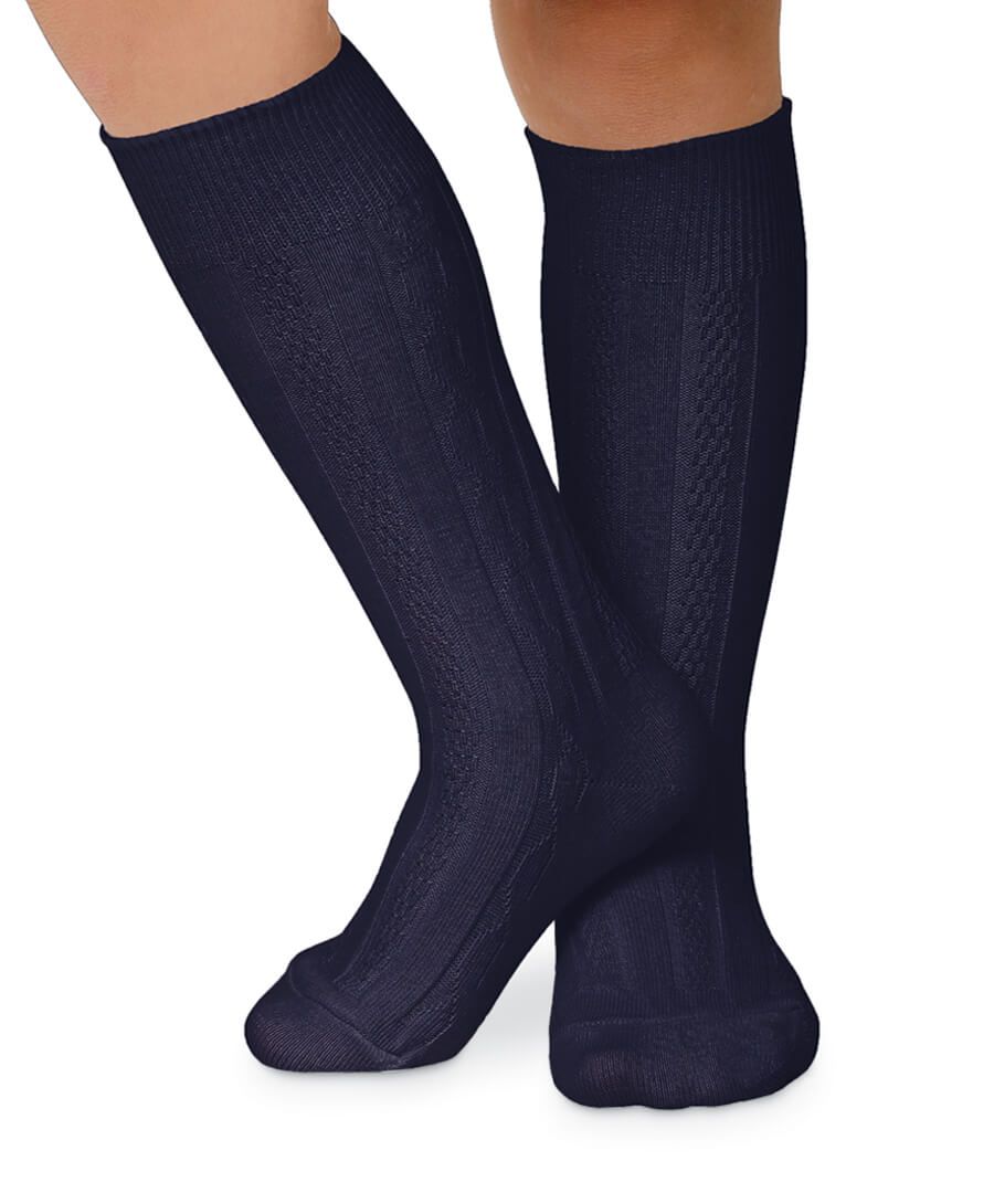 Jefferies Knee High Cable Socks