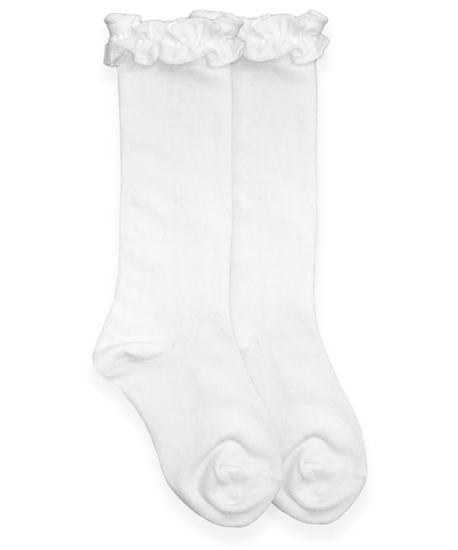 Jefferies Knee High Socks with Ruffle