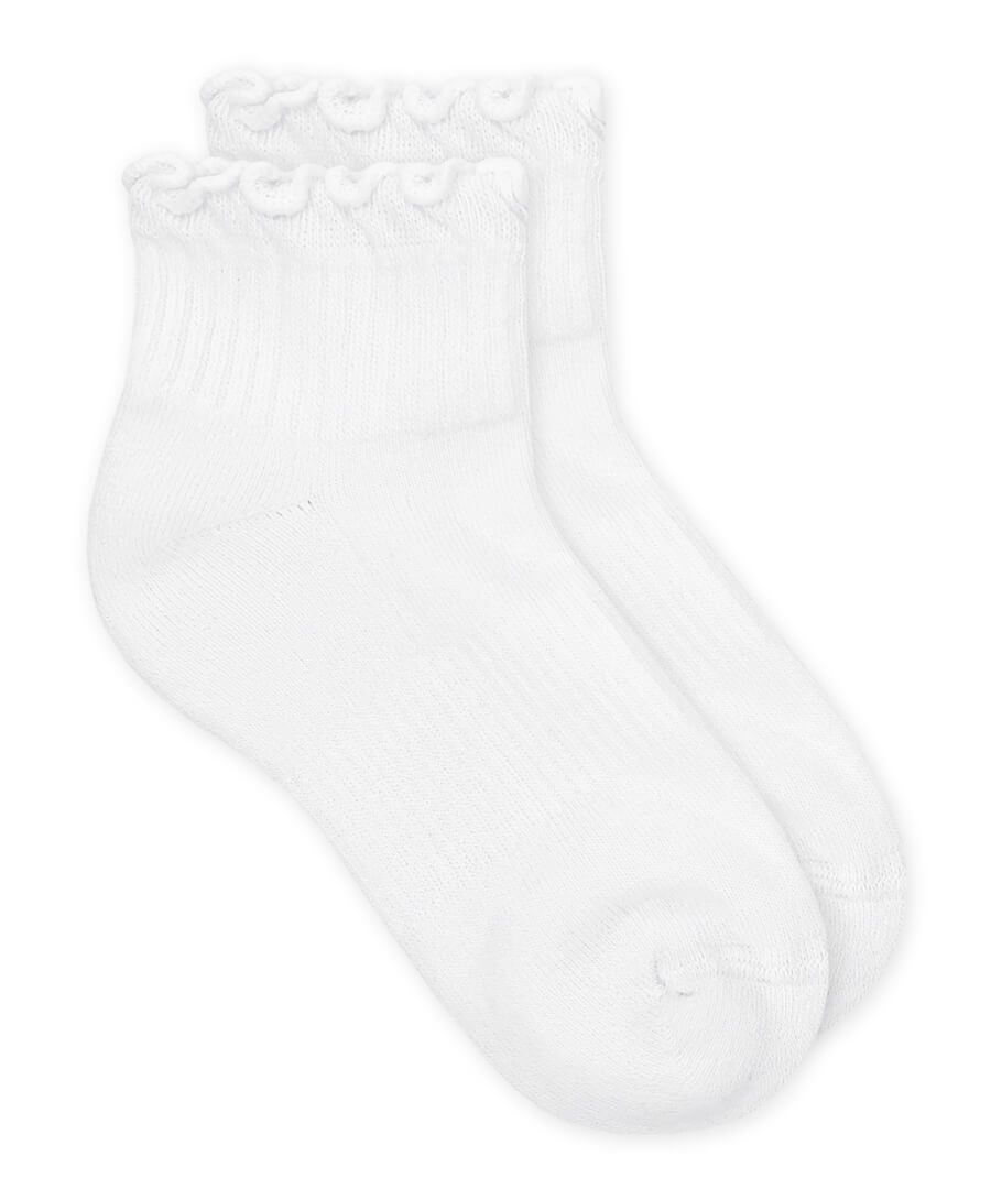 Jefferies Quarter Sock with Ripple Edge