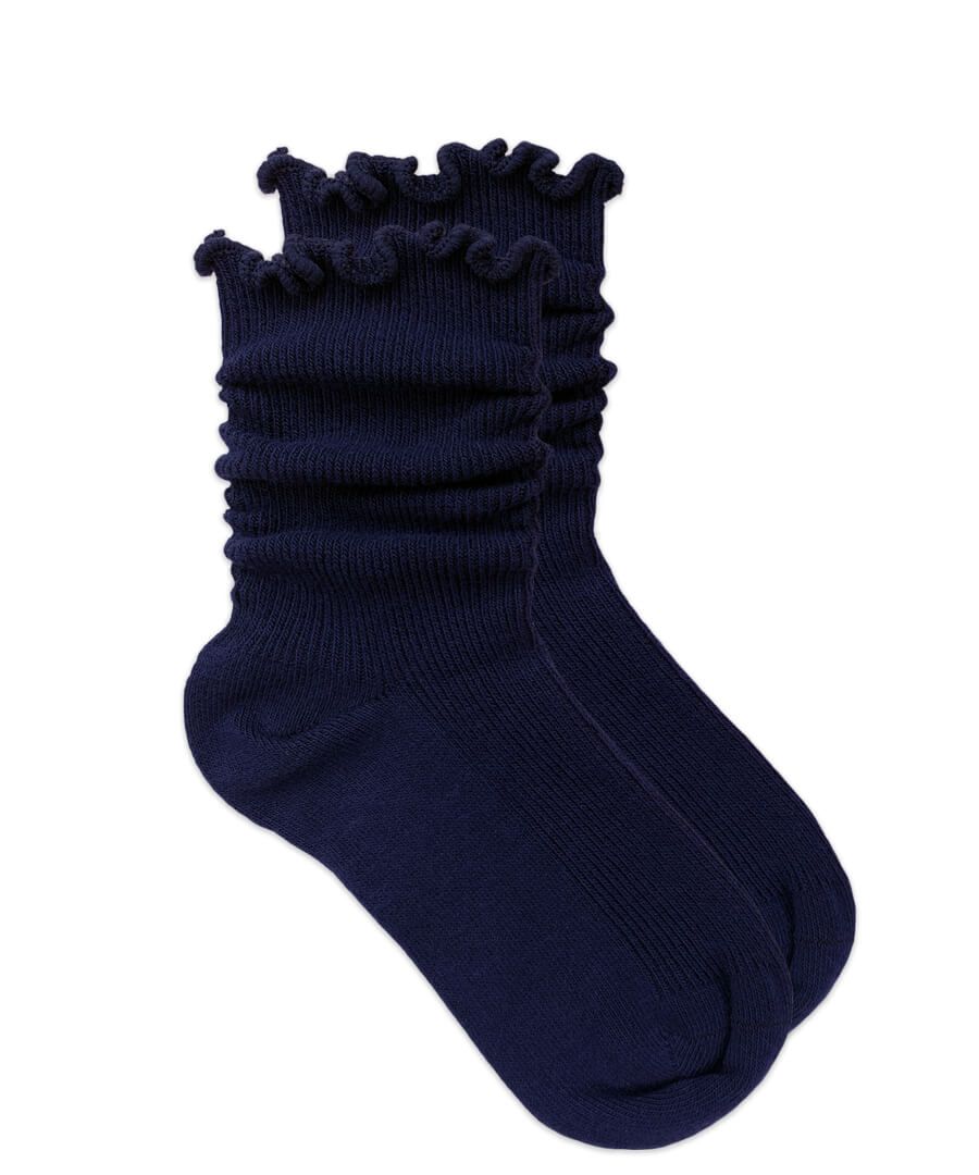 Jefferies Ripple Edge Turn Cuff Crew Socks