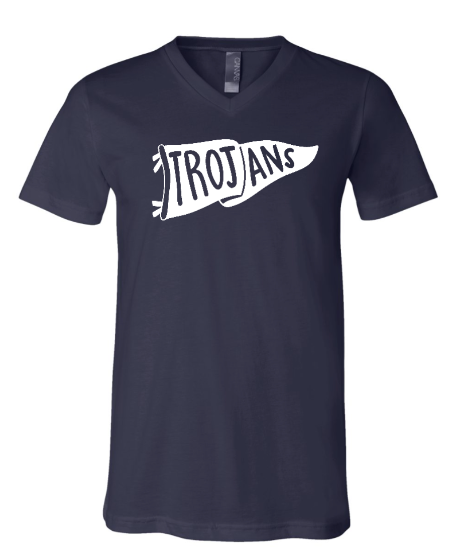 Trojans Flag V-Neck Tee